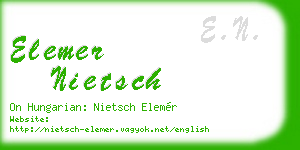 elemer nietsch business card